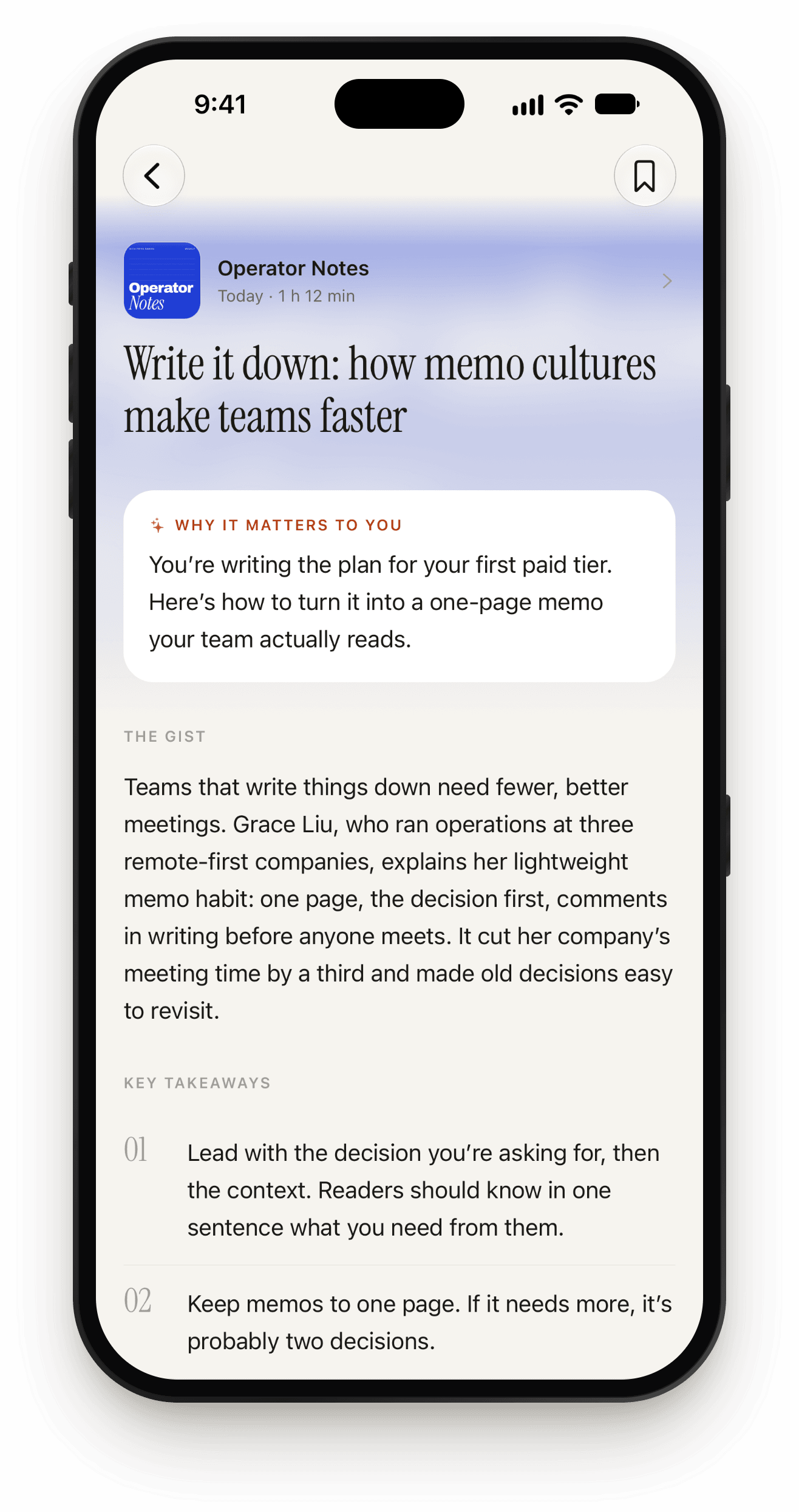 A gist in Podgist that opens with a “Why it matters to you” note above the summary of the episode.